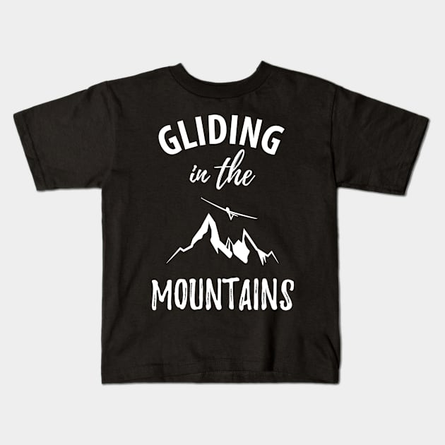 gliding glider pilot Kids T-Shirt by Johnny_Sk3tch